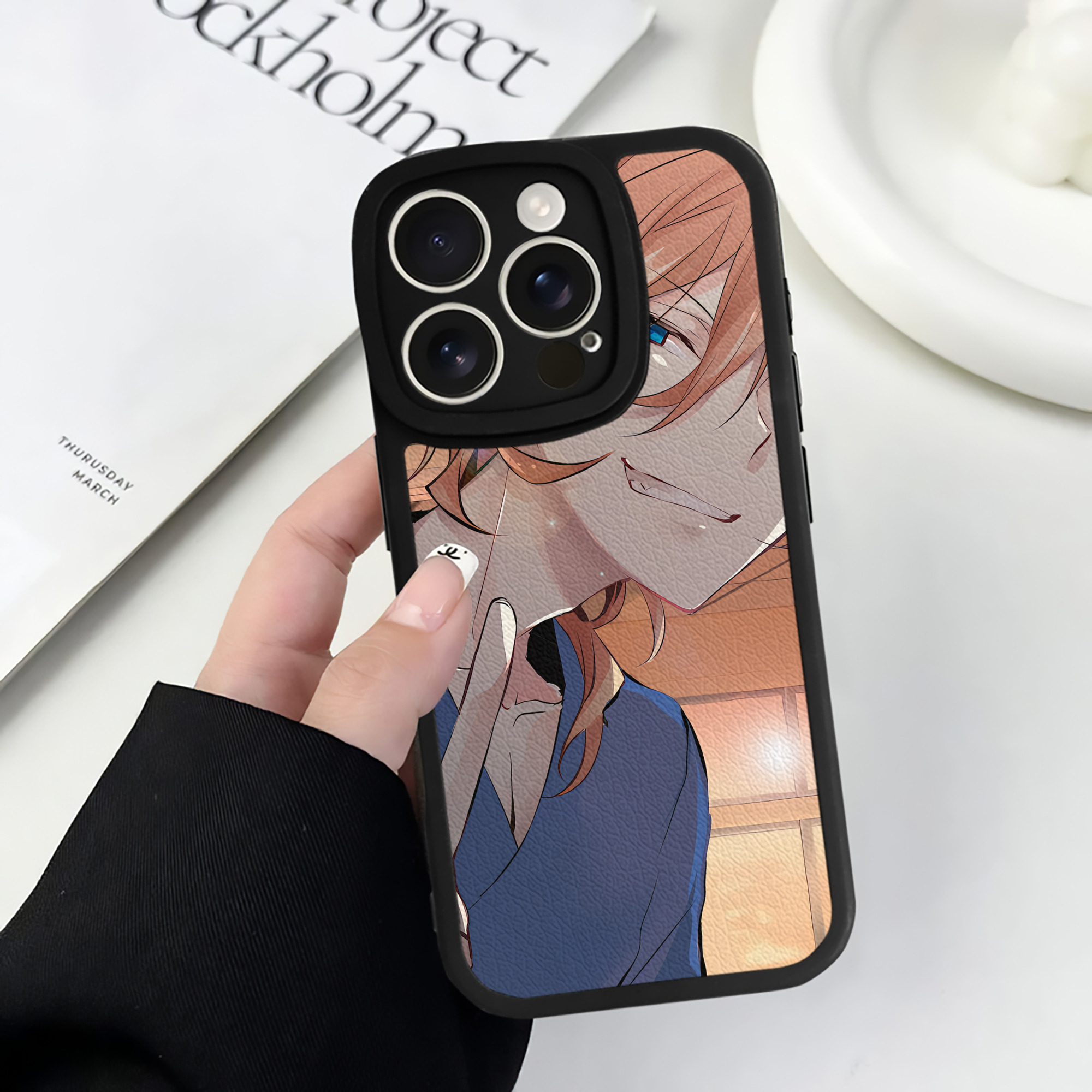 （画像用） 文豪ストレイドッグス Bungo Stray Dogs 【iPhone 16シリーズ対応】シリコンスマホケース（レザー調） 材質：シリコン